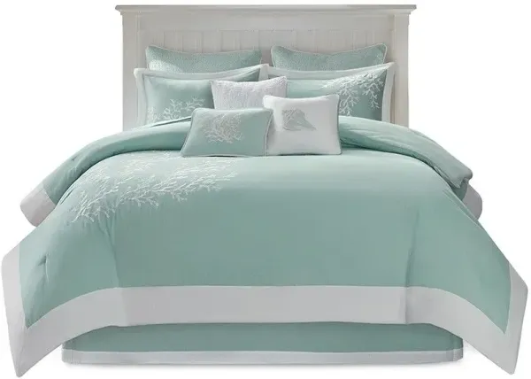 Olliix by Harbor House Coastline Aqua Full Comforter Set