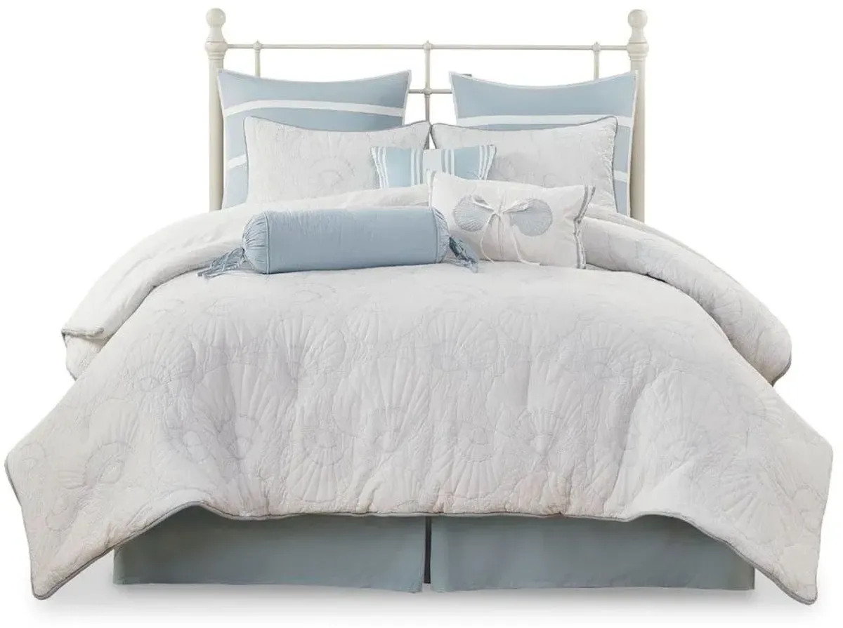 Olliix by Harbor House White Queen Crystal Beach Comforter Set