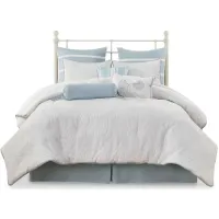 Olliix by Harbor House White California King Crystal Beach Comforter Set