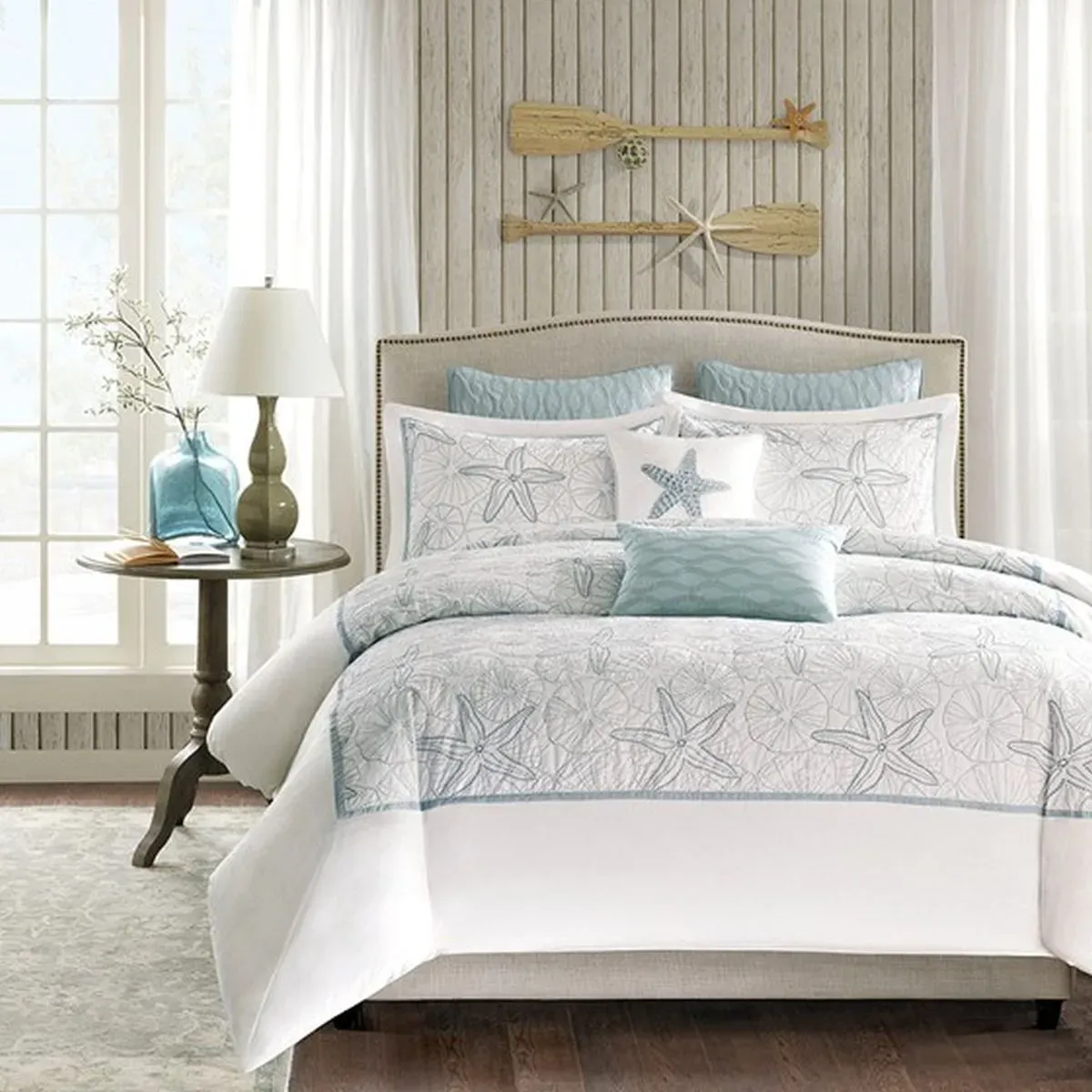 Olliix by Harbor House White Full/Queen Maya Bay Duvet Cover Mini Set