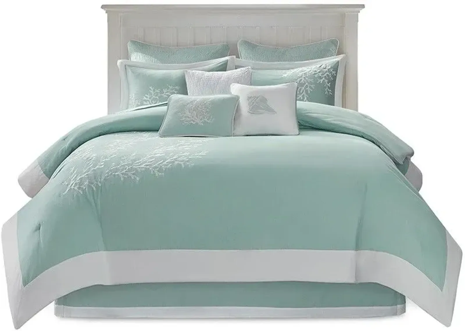 Olliix by Harbor House Aqua King/California King Coastline Duvet Cover Mini Set