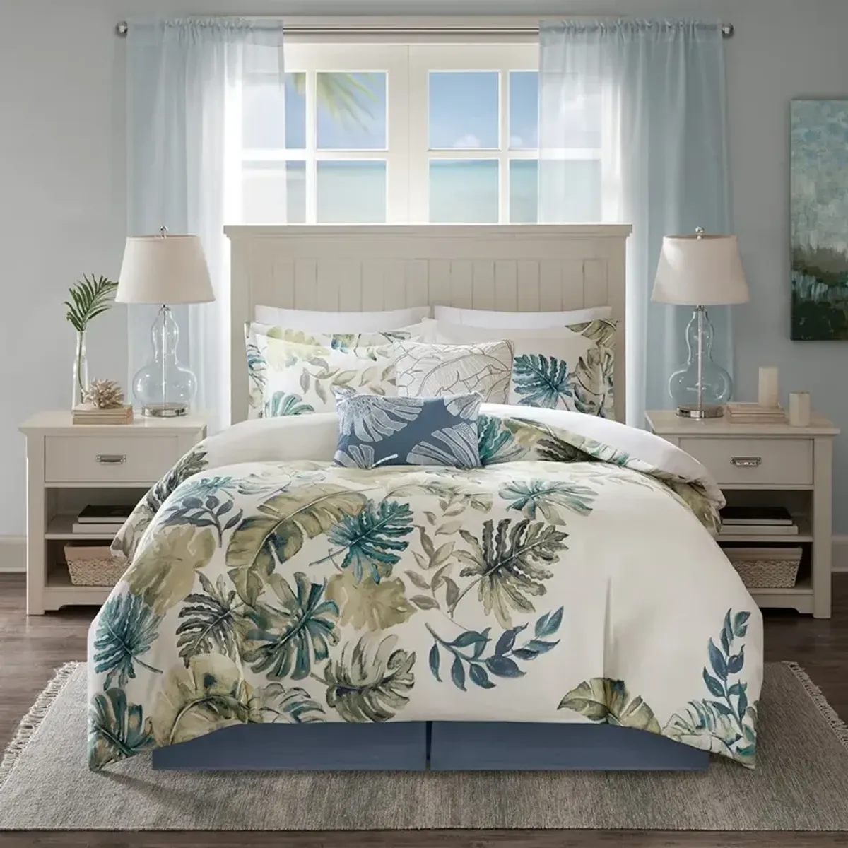 Olliix by Harbor House 5 Piece Multi Full/Queen Lorelai Cotton Printed Duvet Cover Set