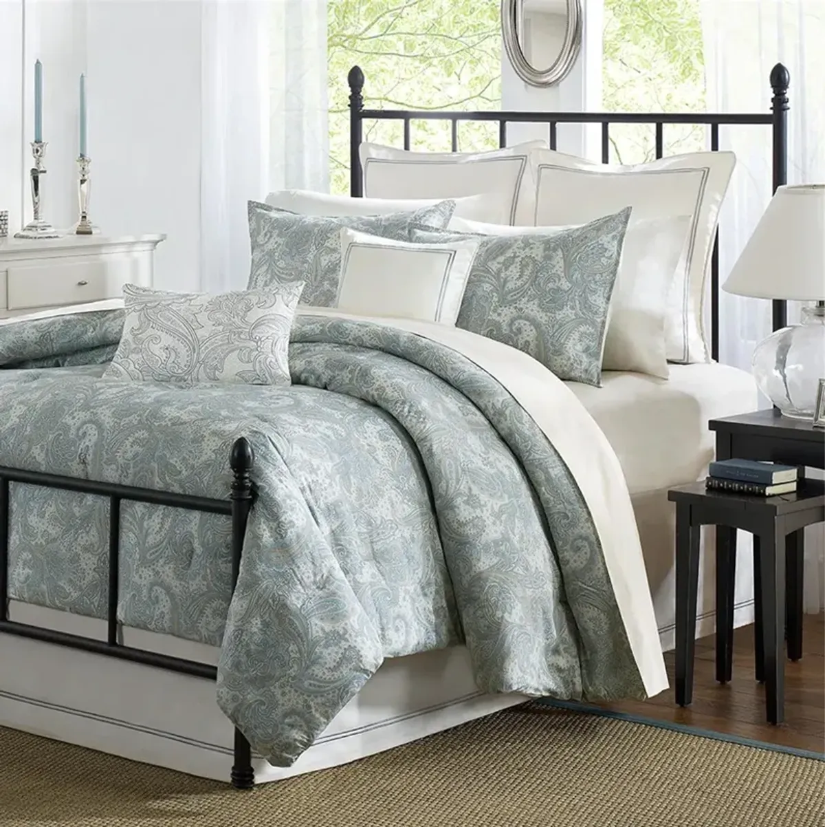 Olliix by Harbor House Chelsea 3 Piece Blue Full/Queen Duvet Cover Set