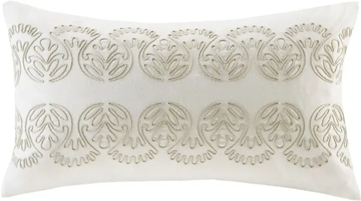 Olliix by Harbor House White Suzanna Oblong Pillow