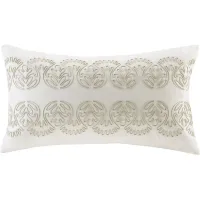 Olliix by Harbor House White Suzanna Oblong Pillow