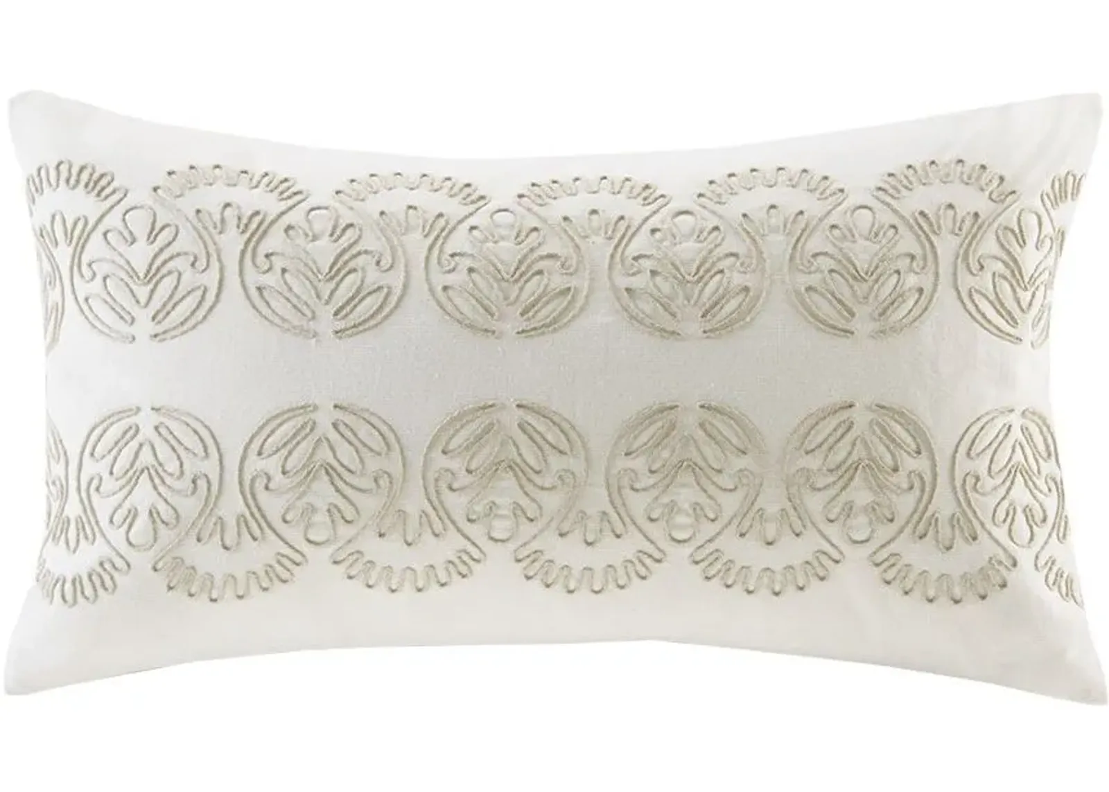 Olliix by Harbor House White Suzanna Oblong Pillow