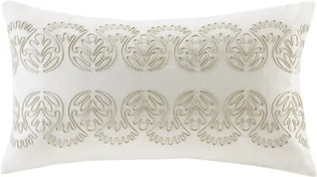 Olliix by Harbor House White Suzanna Oblong Pillow