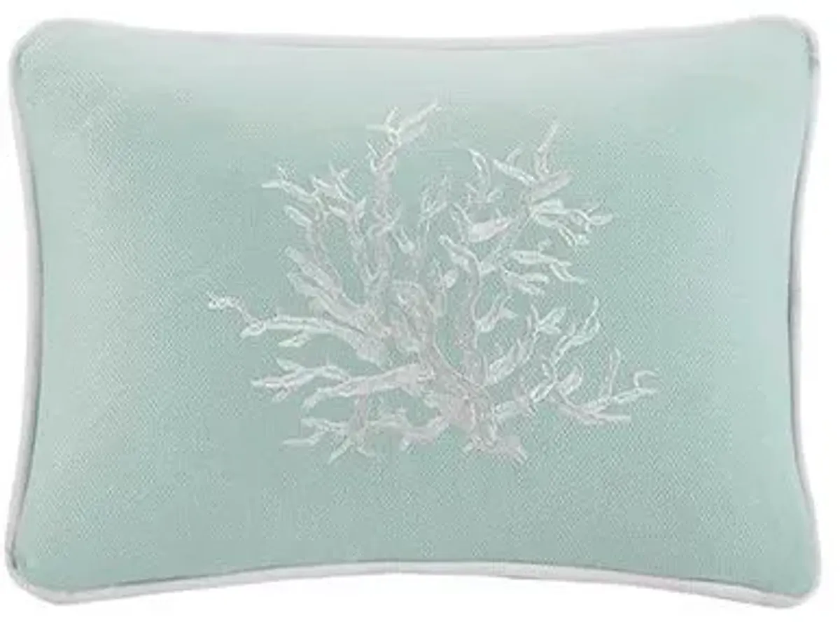 Olliix by Harbor House Coastline Aqua Oblong Pillow