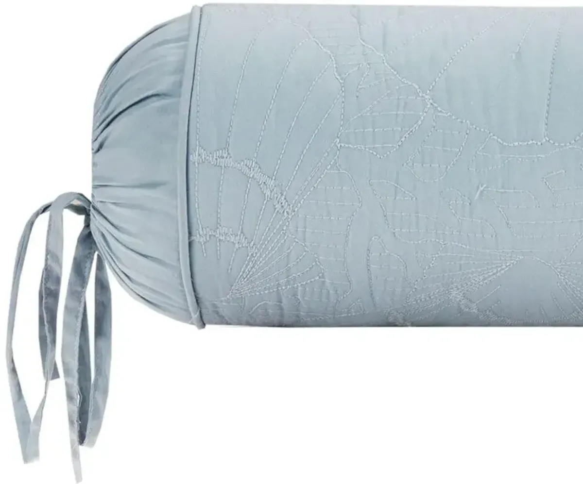 Olliix by Harbor House Blue Crystal Beach Quilted Bolster Pillow