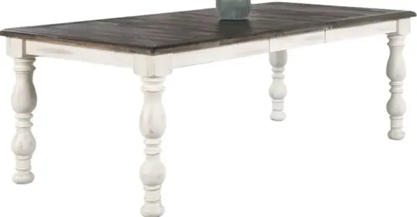 Steve Silver Co. Heston Mocha Dining Table with Cottage White Base