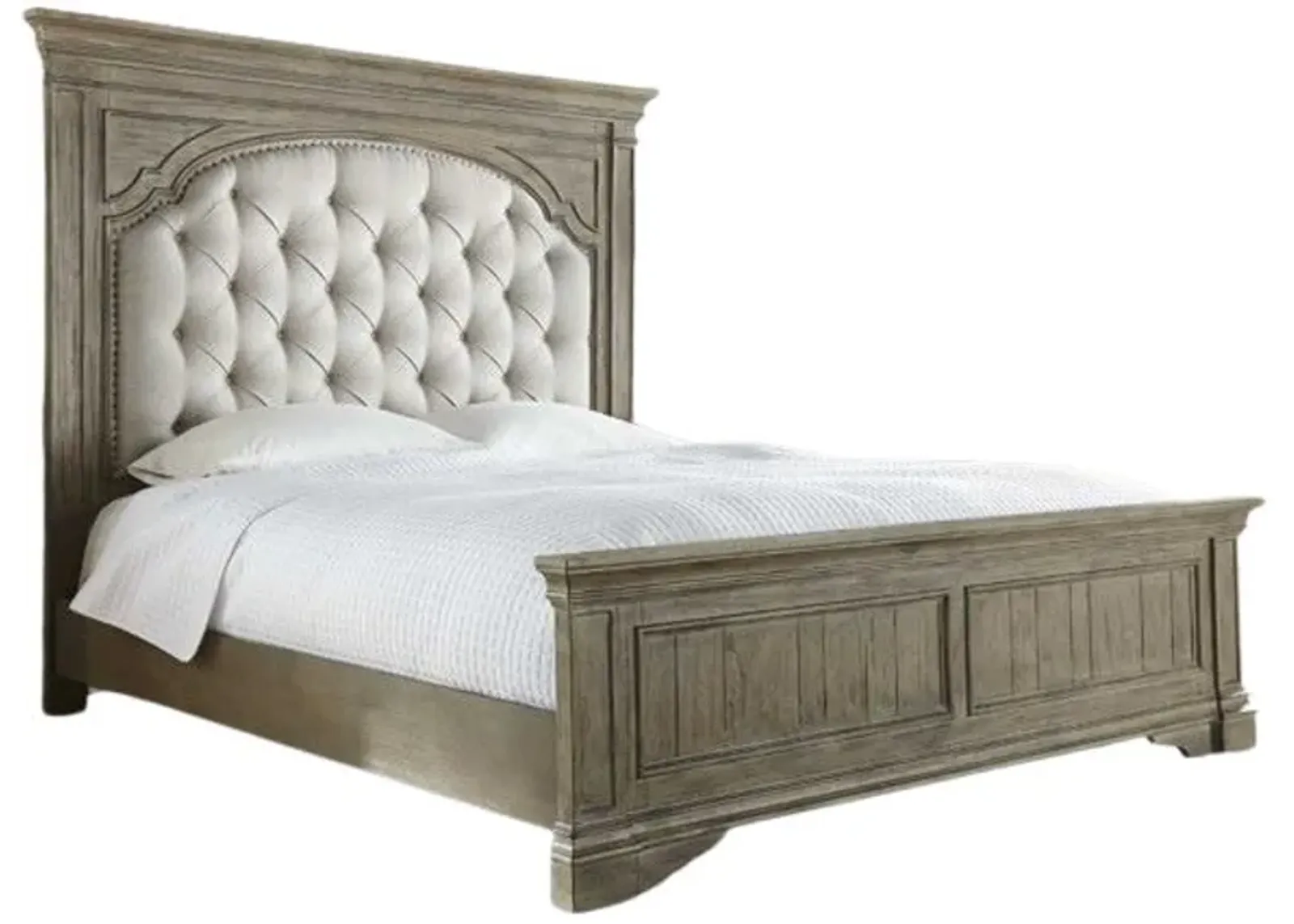 Steve Silver Co. Highland Park Waxed Driftwood Queen Panel Bed