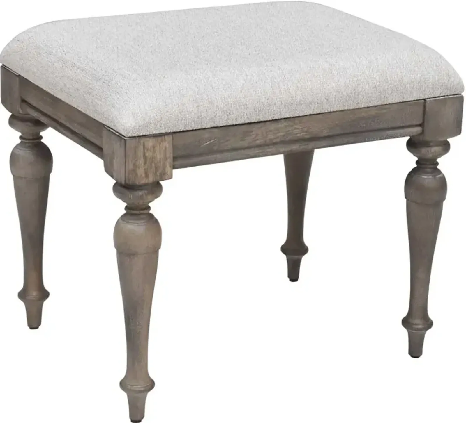 Steve Silver Co. Highland Park Beige/Waxed Driftwood Vanity Bench