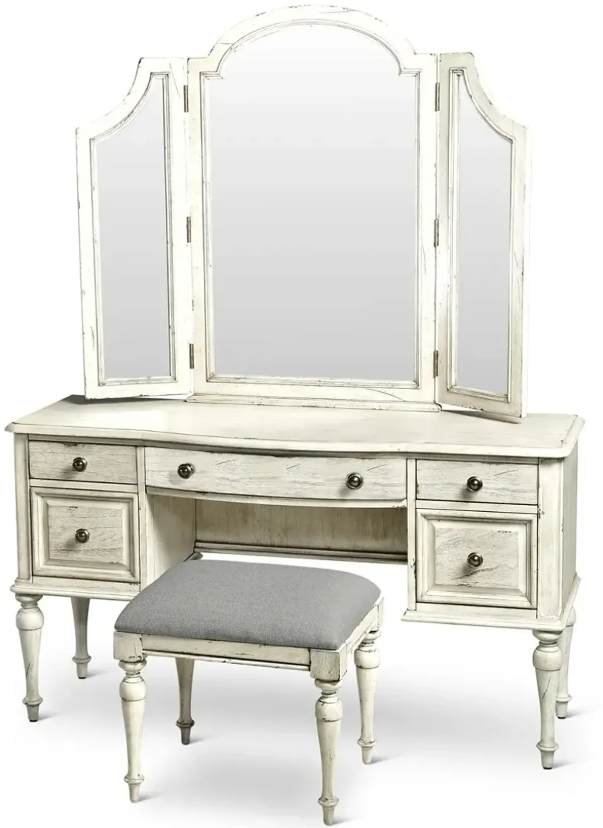 Steve Silver Co. Highland Park 3-Piece Cathedral White Vanity Set