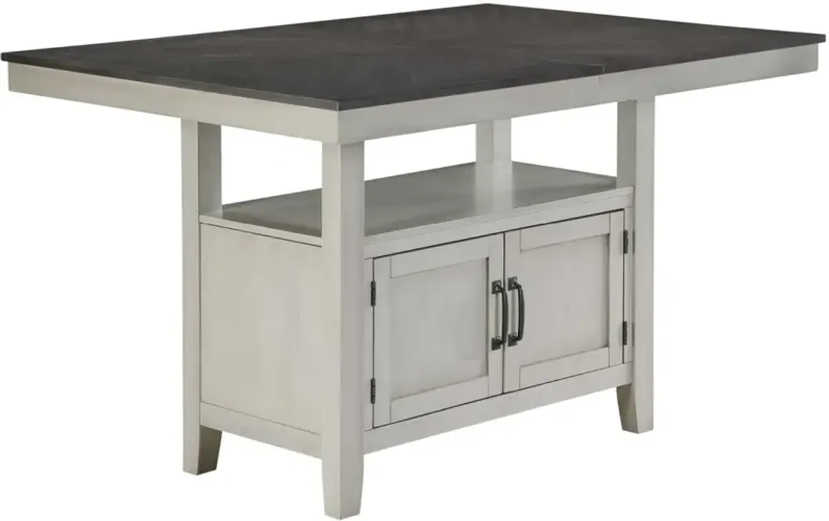 Steve Silver Co. Hyland Charcoal Counter Height Dining Table with Stone Gray Base