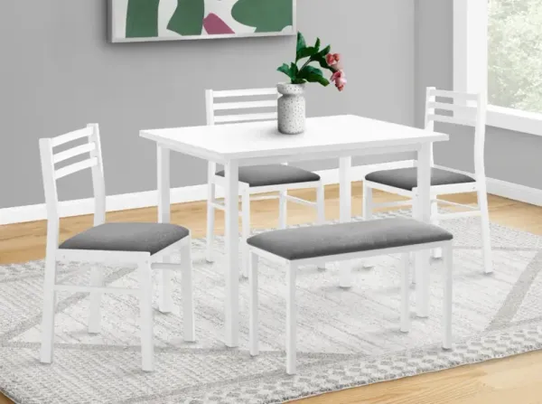 Monarch Specialties Inc. 5-Piece White Dining Set