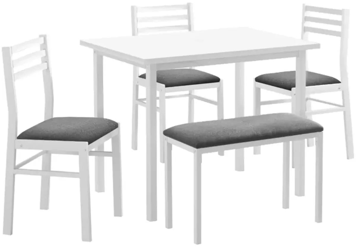 Monarch Specialties Inc. 5-Piece White Dining Set