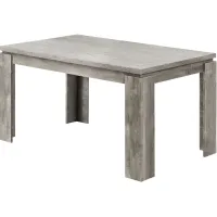Dining Table, 60" Rectangular, Kitchen, Dining Room, Laminate, Grey, Contemporary, Modern