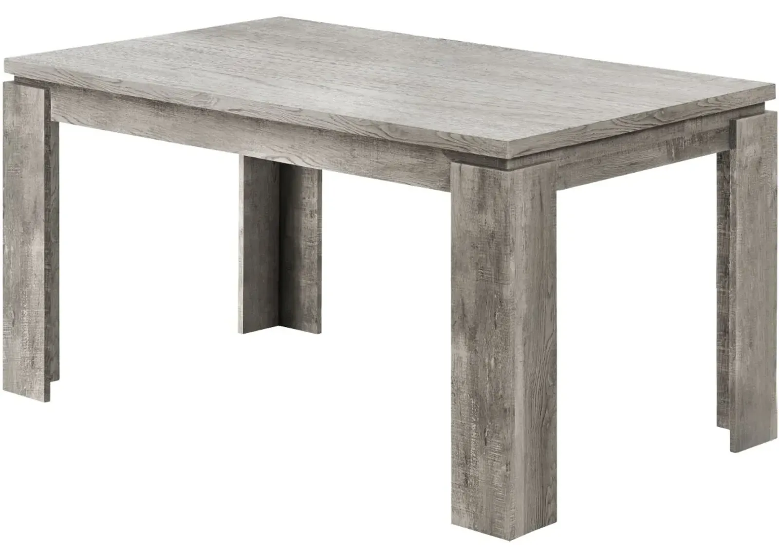 Dining Table, 60" Rectangular, Kitchen, Dining Room, Laminate, Grey, Contemporary, Modern