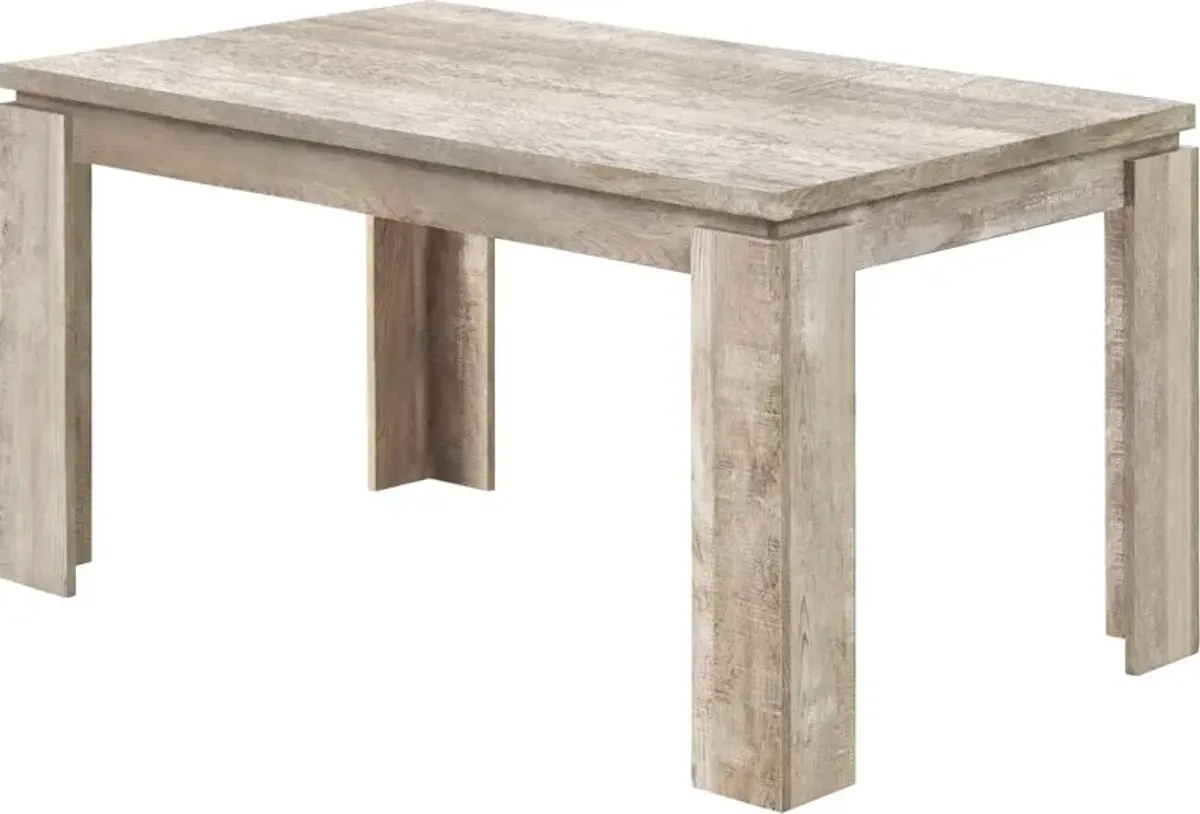 Dining Table, 60" Rectangular, Kitchen, Dining Room, Laminate, Beige, Contemporary, Modern