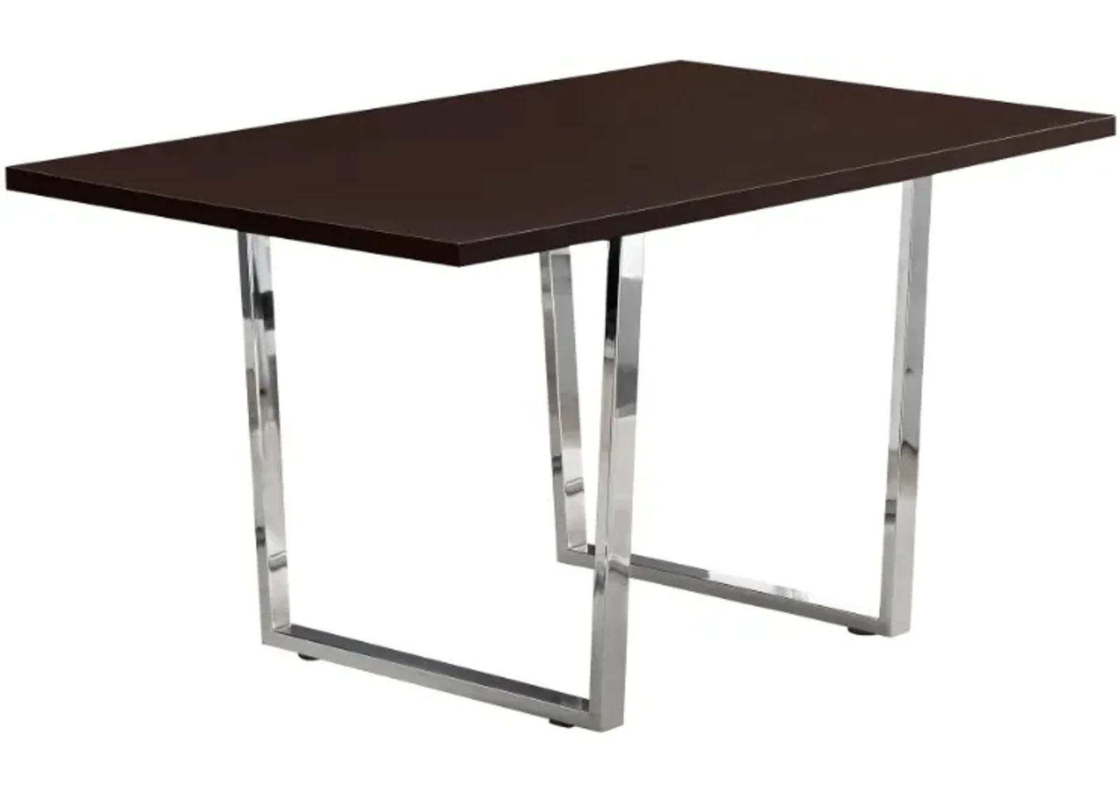 Monarch Specialties Inc. Chrome/Espresso Dining Table