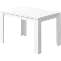Dining Table, 48" Rectangular, Small, Kitchen, Dining Room, Laminate, White, Contemporary, Modern
