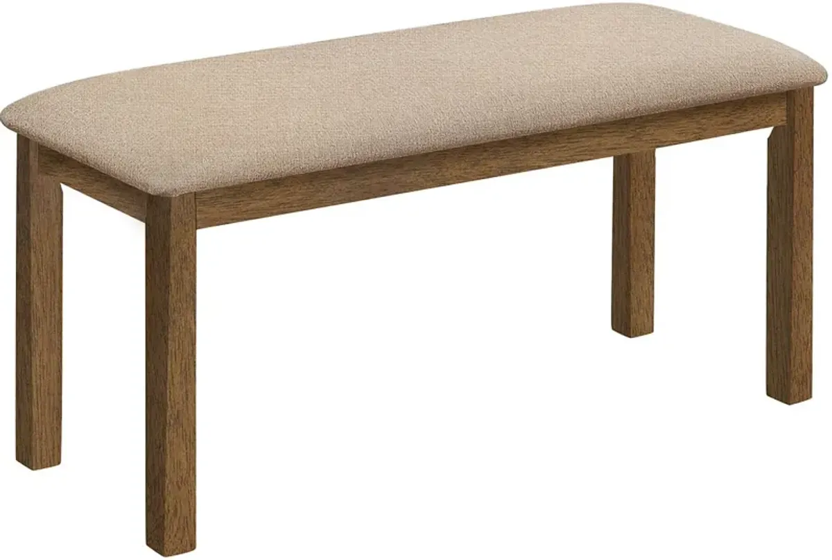 Monarch Specialties Inc. Beige/Walnut Bench