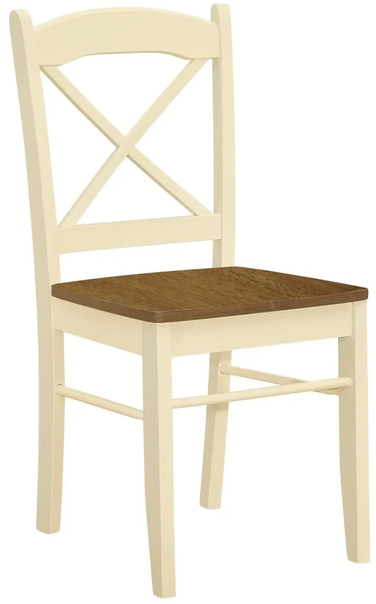 Monarch Specialties Inc. 2-Piece Cream/Oak Dining Chairs Set