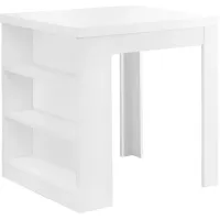 Dining Table, 36" Rectangular, Small, Counter Height, Kitchen, Dining Room, Laminate, White, Contemporary, Modern