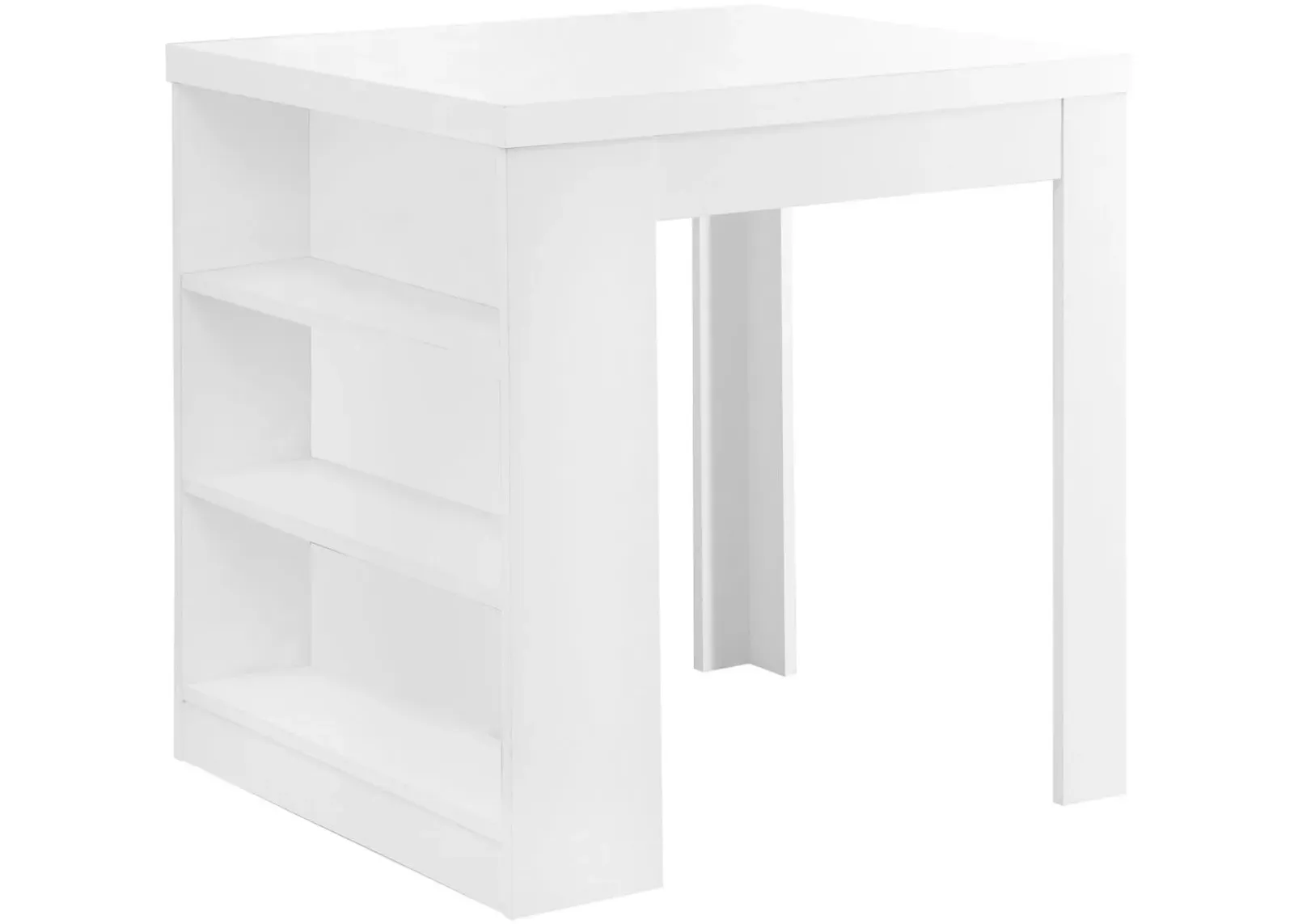 Dining Table, 36" Rectangular, Small, Counter Height, Kitchen, Dining Room, Laminate, White, Contemporary, Modern