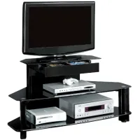 Monarch Specialties Inc. Glossy Black 48" TV Stand