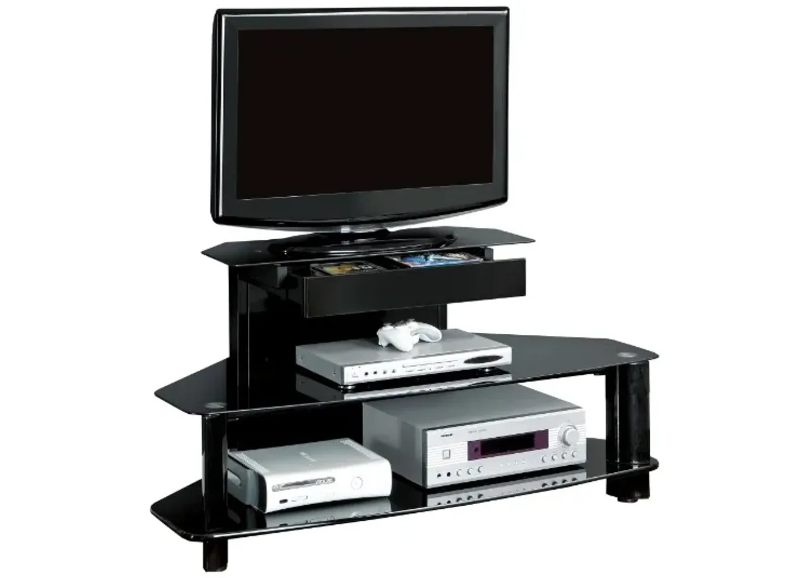 Monarch Specialties Inc. Glossy Black 48" TV Stand