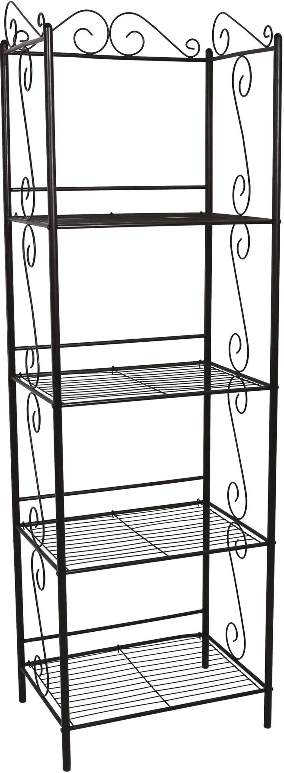 Bookshelf, Bookcase, Etagere, 4 Tier, 70"H, Office, Bedroom, Metal, Brown, Traditional