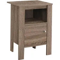 Accent Table, Side, End, Nightstand, Lamp, Storage, Living Room, Bedroom, Laminate, Brown, Transitional