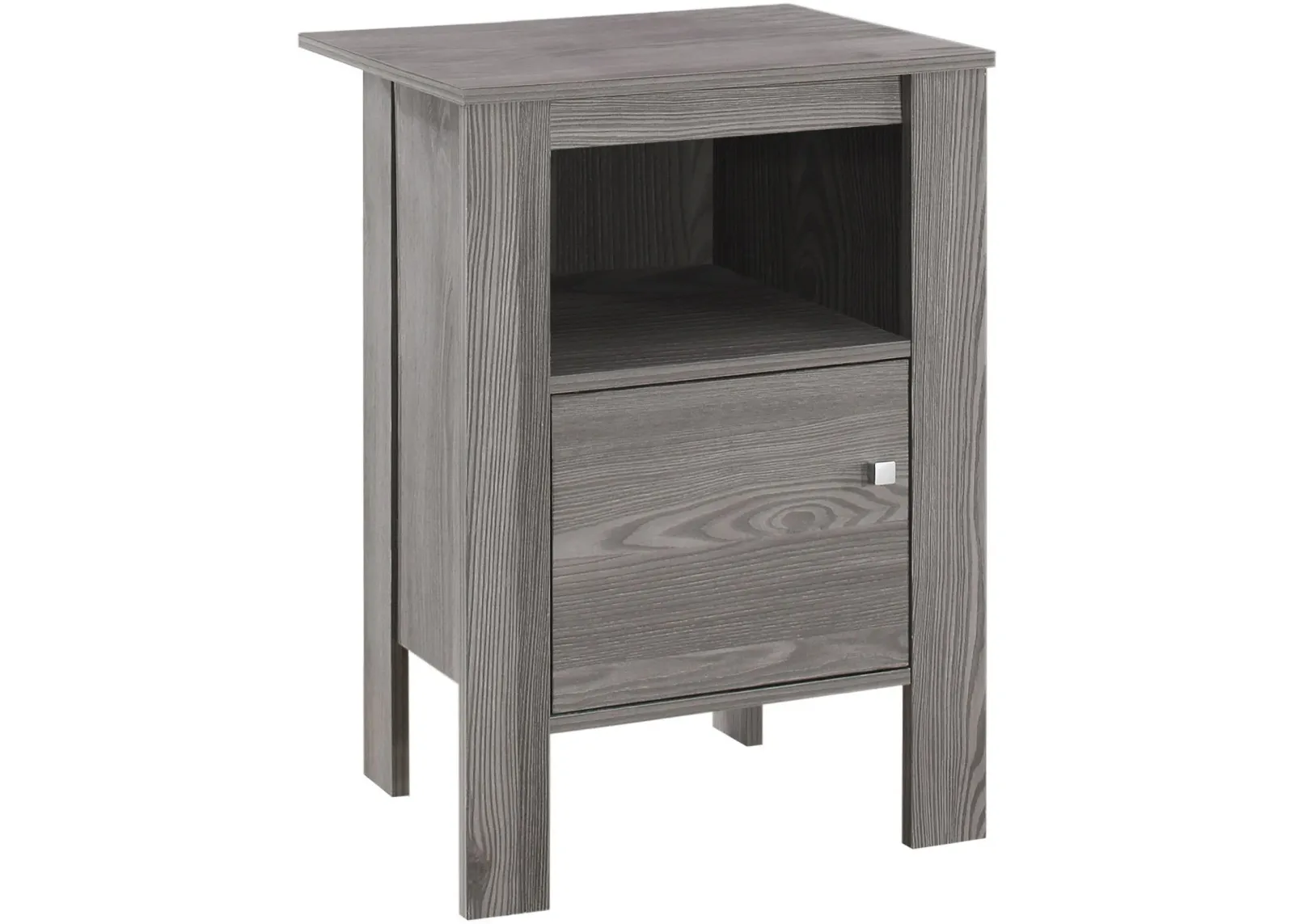 Accent Table, Side, End, Nightstand, Lamp, Storage, Living Room, Bedroom, Laminate, Grey, Transitional