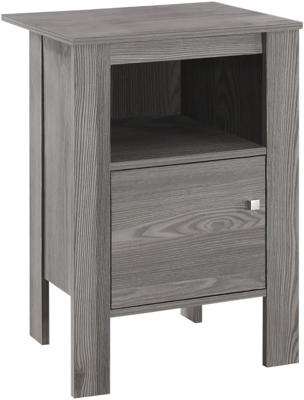 Accent Table, Side, End, Nightstand, Lamp, Storage, Living Room, Bedroom, Laminate, Grey, Transitional