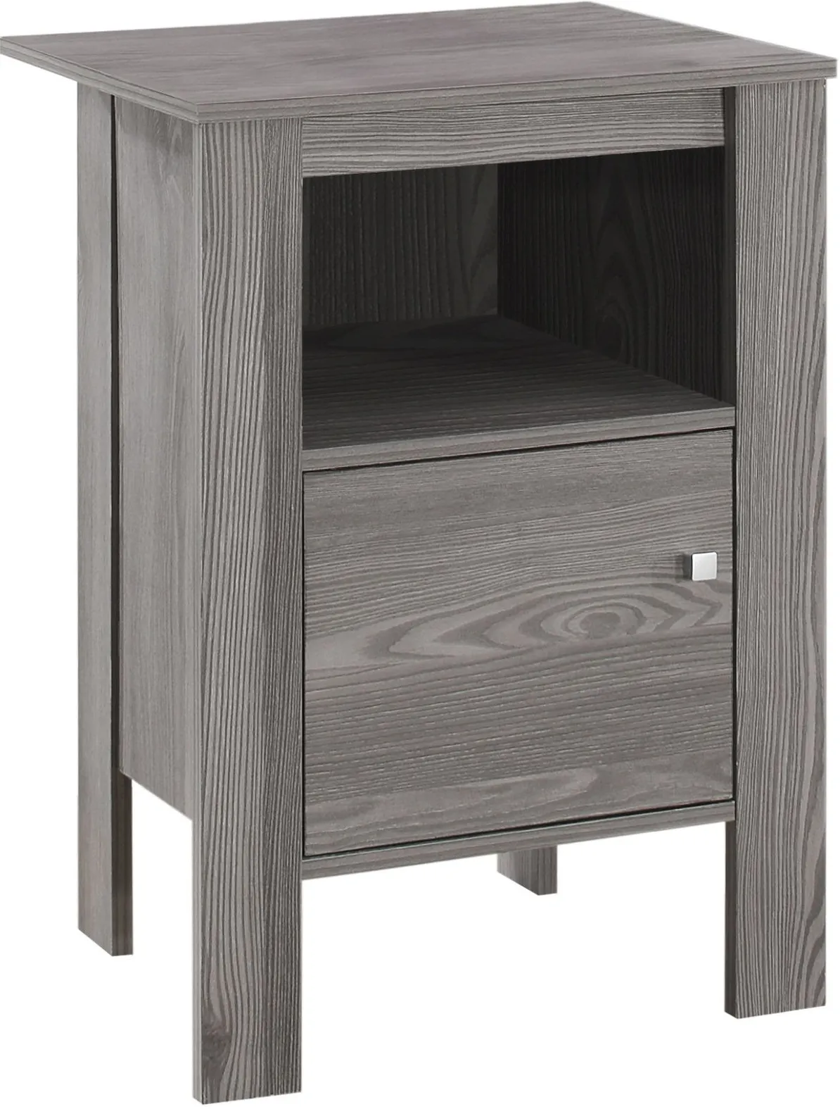 Accent Table, Side, End, Nightstand, Lamp, Storage, Living Room, Bedroom, Laminate, Grey, Transitional