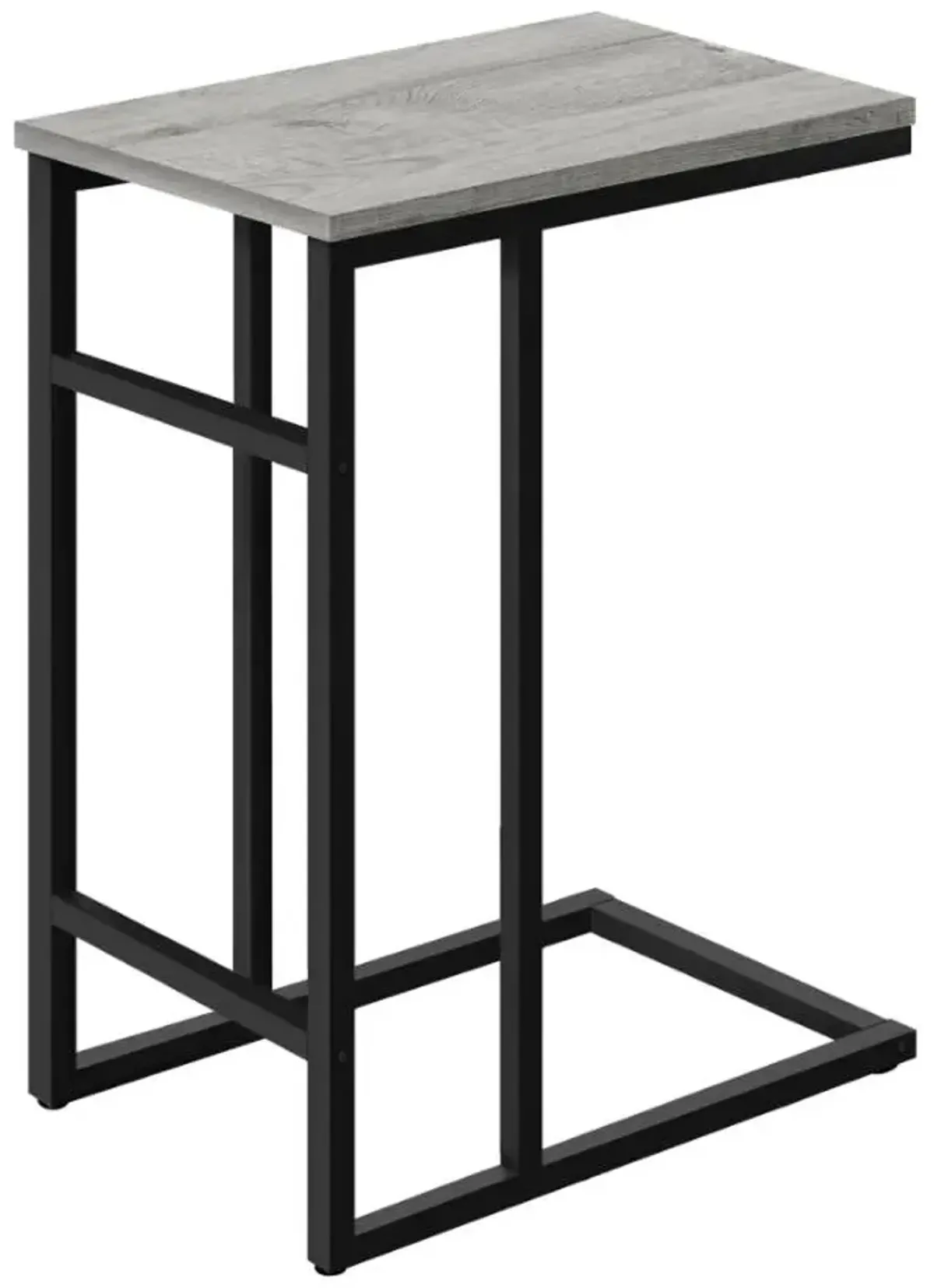 Monarch Specialties Inc. 24"H Grey Top Accent Table with Black Metal Frame