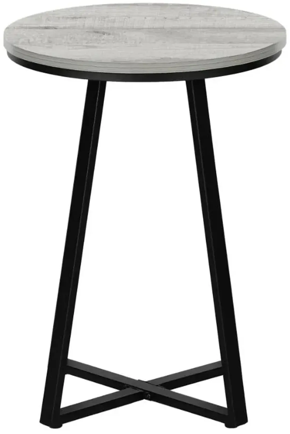 Monarch Specialties Inc. 22"H Grey Accent Table with Black Base 