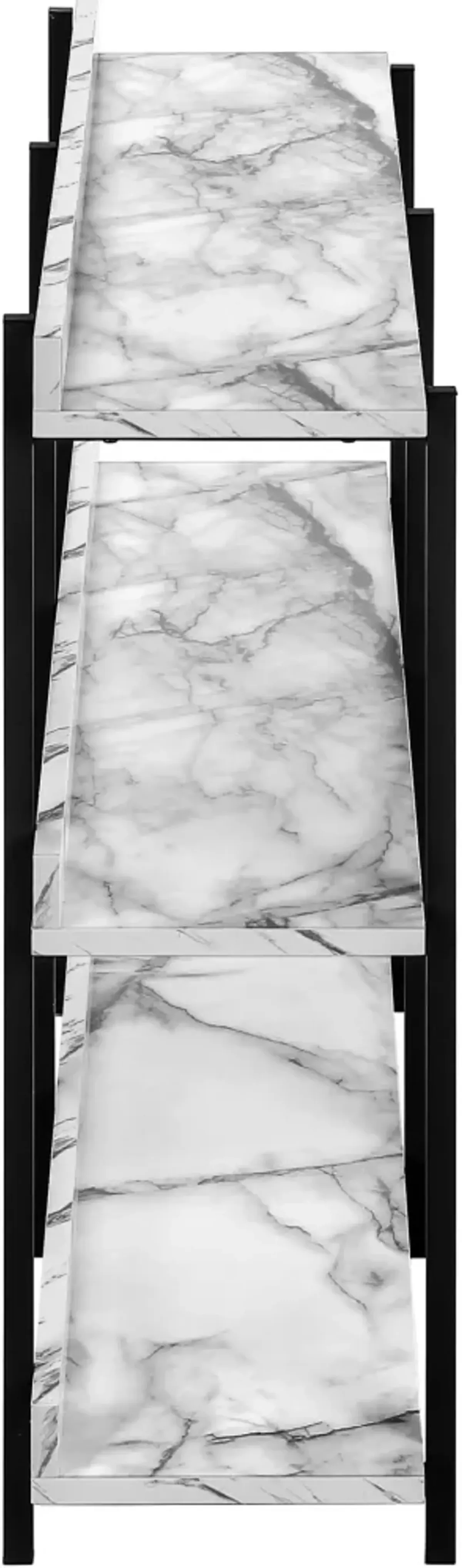 Accent Table, Console, Entryway, Narrow, Sofa, Living Room, Bedroom, Metal, Laminate, White, Black, Contemporary, Modern