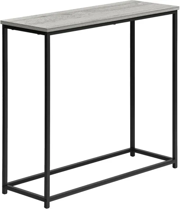 Monarch Specialties Inc. 32"L Grey Console Table with Black Metal Frame