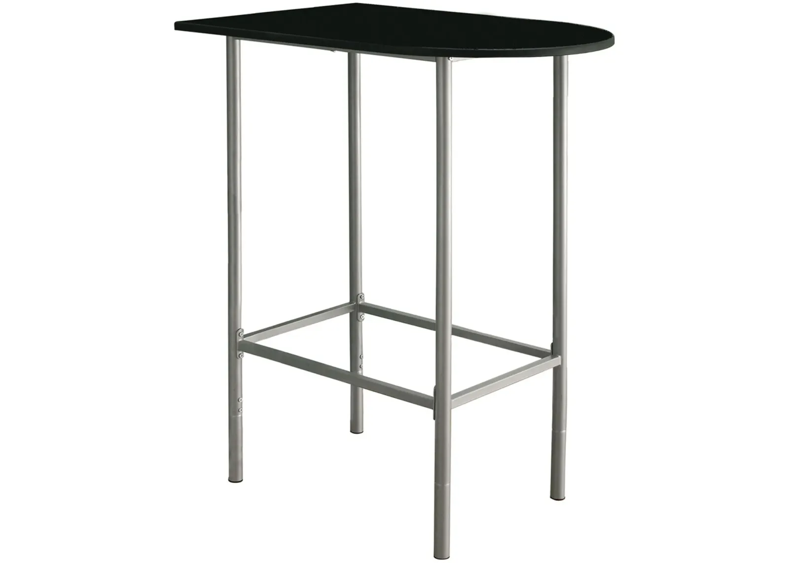 Home Bar, Bar Table, Bar Height, Pub, 36" Rectangular, Small, Kitchen, Metal, Laminate, Black, Grey, Contemporary, Modern