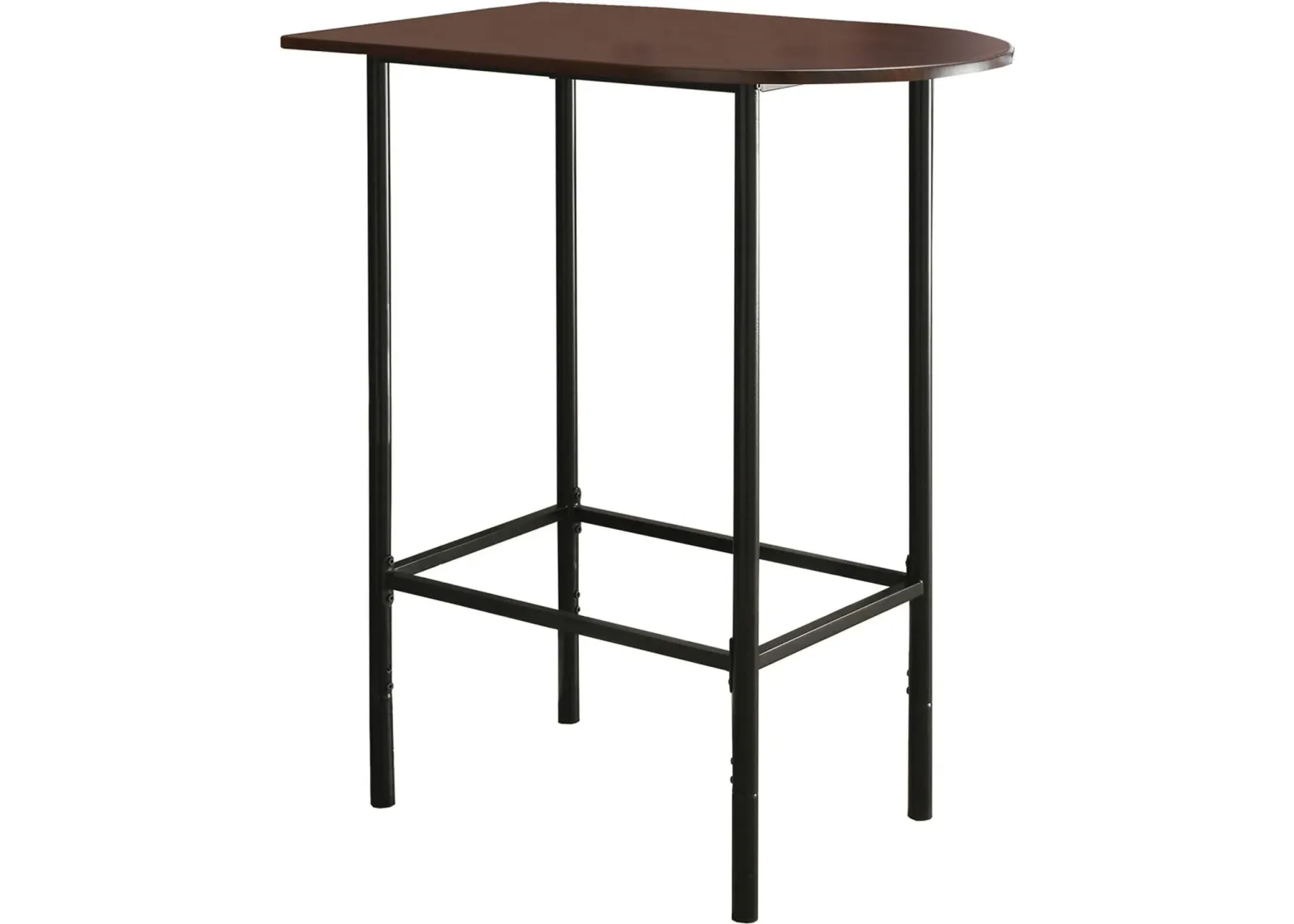 Home Bar, Bar Table, Bar Height, Pub, 36" Rectangular, Small, Kitchen, Metal, Laminate, Brown, Black, Contemporary, Modern