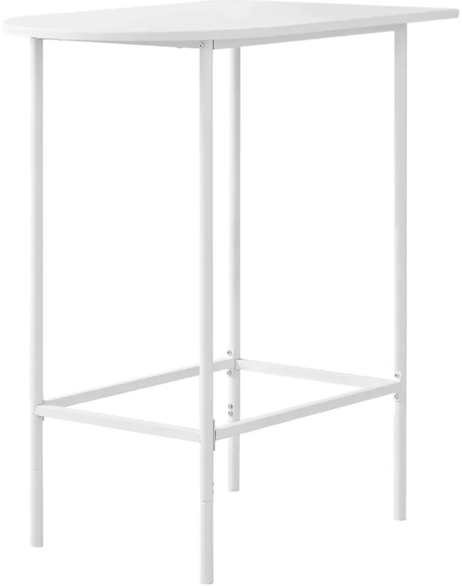 Home Bar, Bar Table, Bar Height, Pub, 36" Rectangular, Small, Kitchen, Metal, Laminate, White, Contemporary, Modern