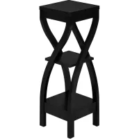 Accent Table, Side, End, Plant Stand, Square, Living Room, Bedroom, Laminate, Black, Transitional