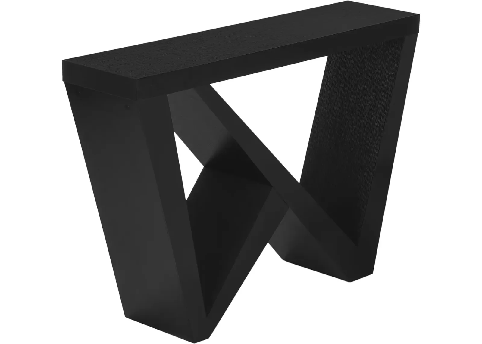 Accent Table, Console, Entryway, Narrow, Sofa, Living Room, Bedroom, Laminate, Black, Contemporary, Modern