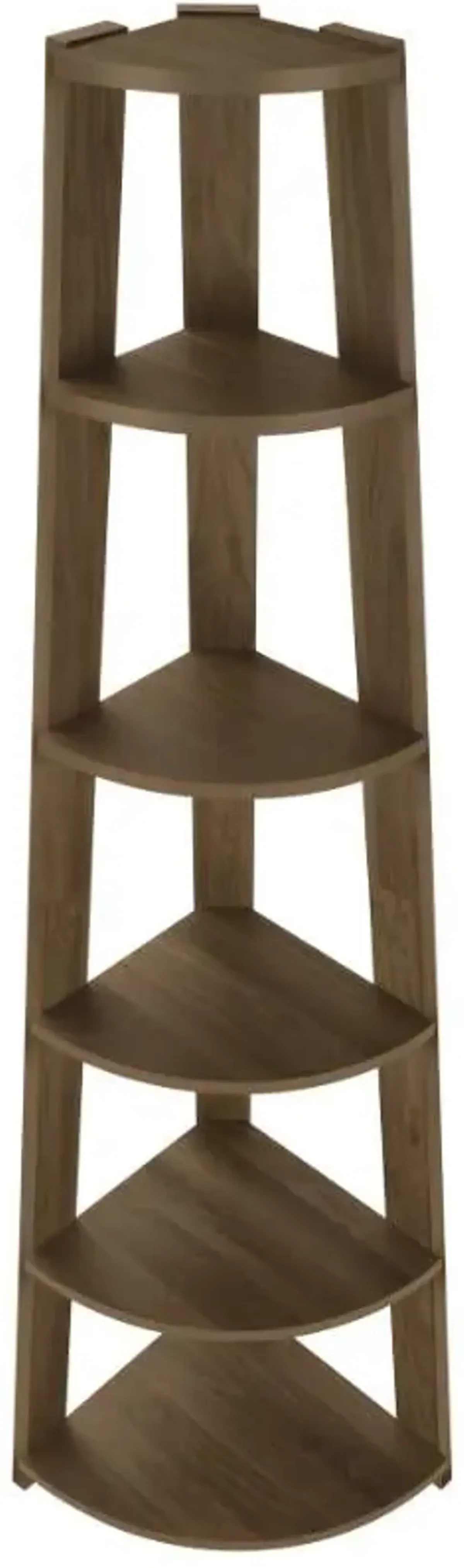 Monarch Specialties Inc. Dark Walnut Corner  Accent Etagere