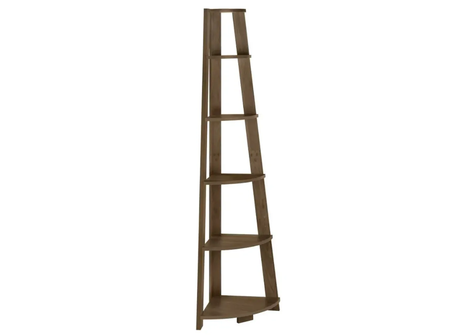 Monarch Specialties Inc. Dark Walnut Corner  Accent Etagere