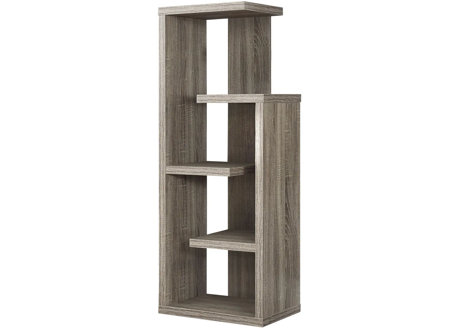 Bookshelf, Bookcase, Etagere, 4 Tier, 48"H, Office, Bedroom, Laminate, Brown, Contemporary, Modern