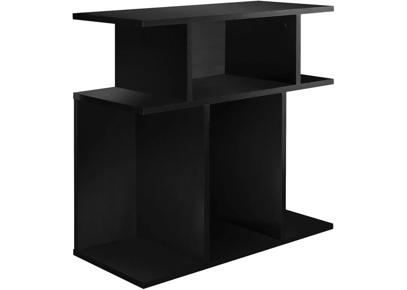 Accent Table, Side, End, Nightstand, Lamp, Living Room, Bedroom, Laminate, Black, Contemporary, Modern