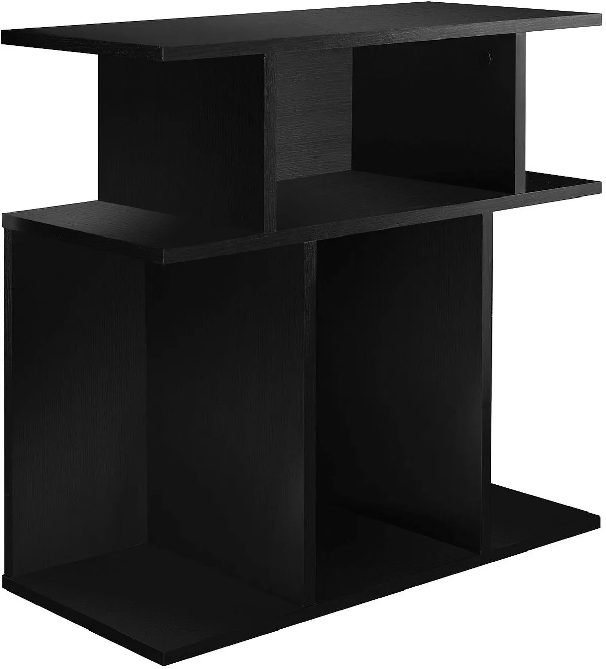 Accent Table, Side, End, Nightstand, Lamp, Living Room, Bedroom, Laminate, Black, Contemporary, Modern
